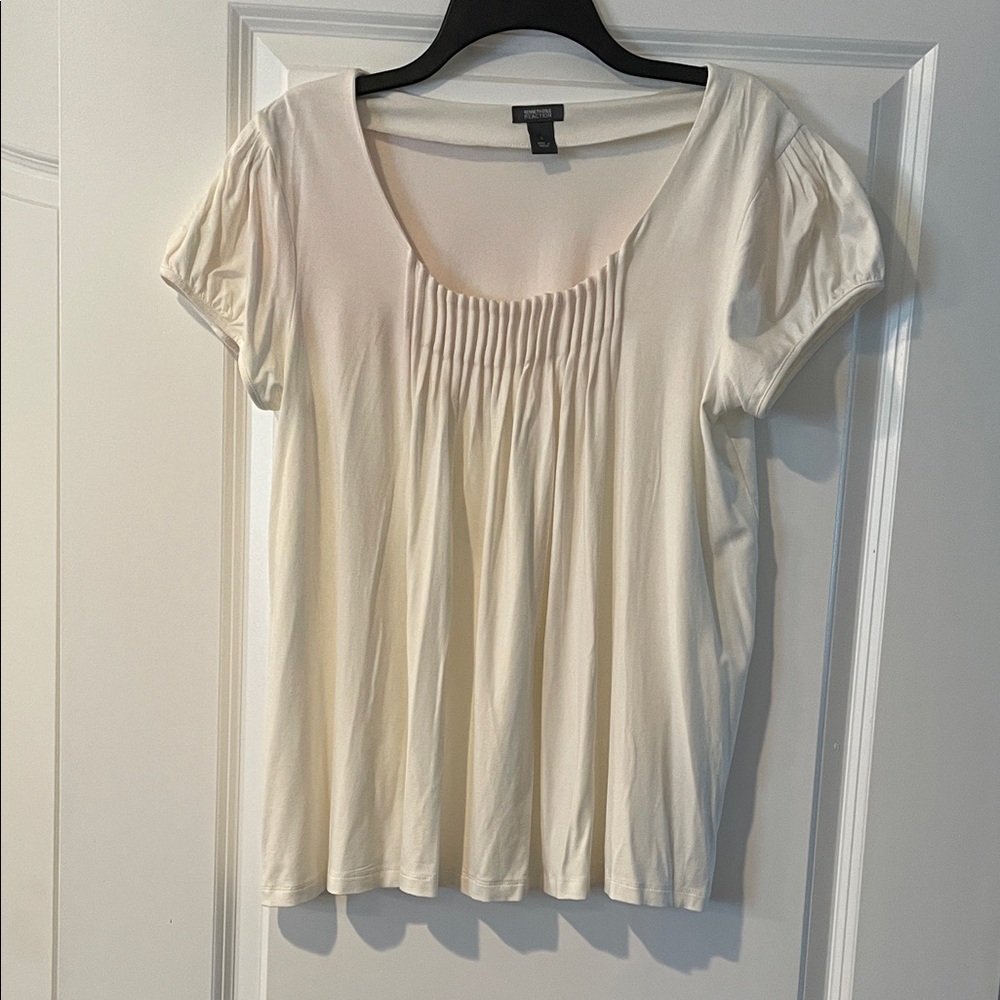Kenneth Cole Reaction Soft Cream Short Sleeve Top